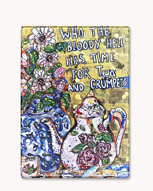 Tea & Crumpets Glass Cutting Board Trivet