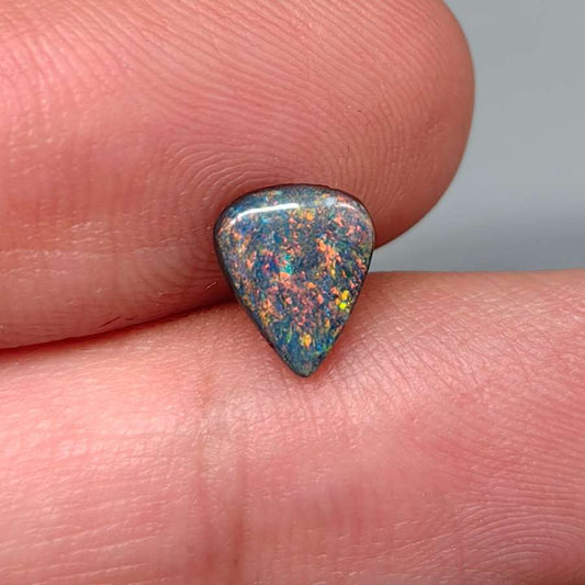 Triangle Natural Australian Black Opal Loose Gemstone 0.98ct