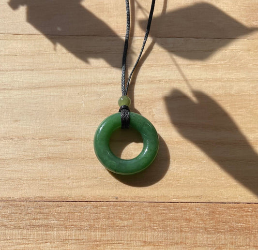 Nephrite Jade Round Donut, 25mm