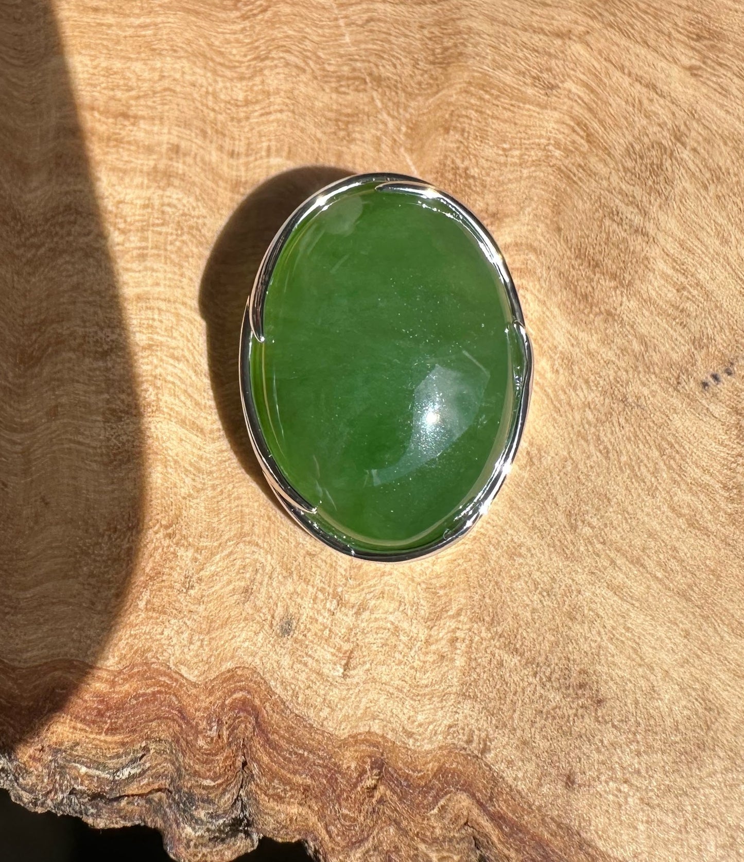 Bright Green Canadian Jade Pendant - 5189
