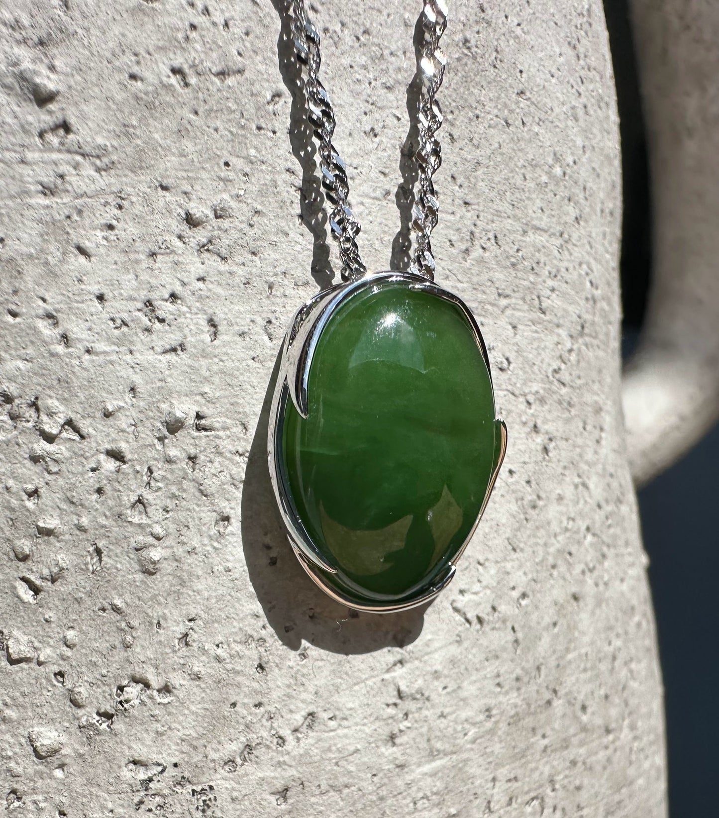 Bright Green Canadian Jade Pendant - 5189
