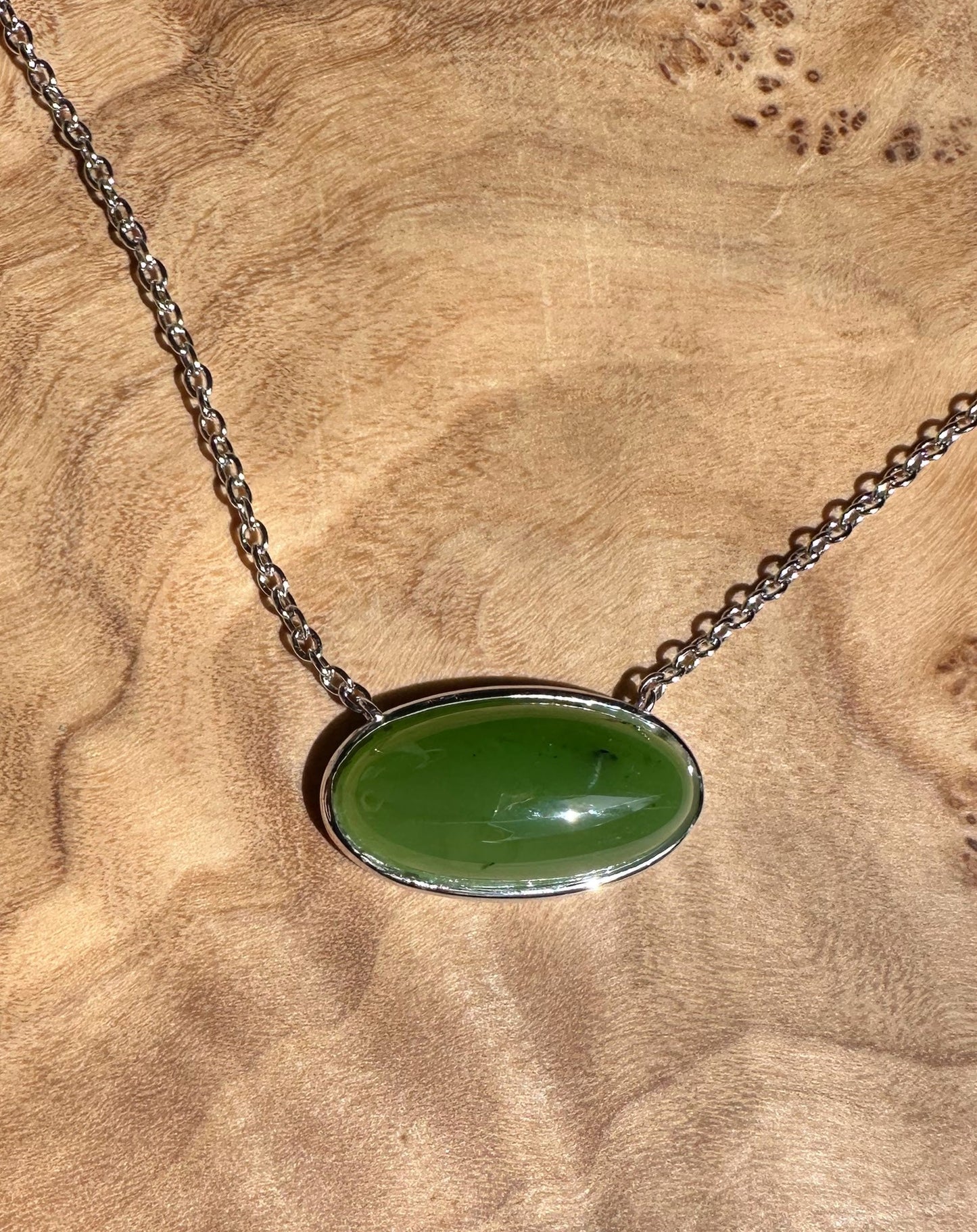 Canadian Jade and Silver Pendant - 2477