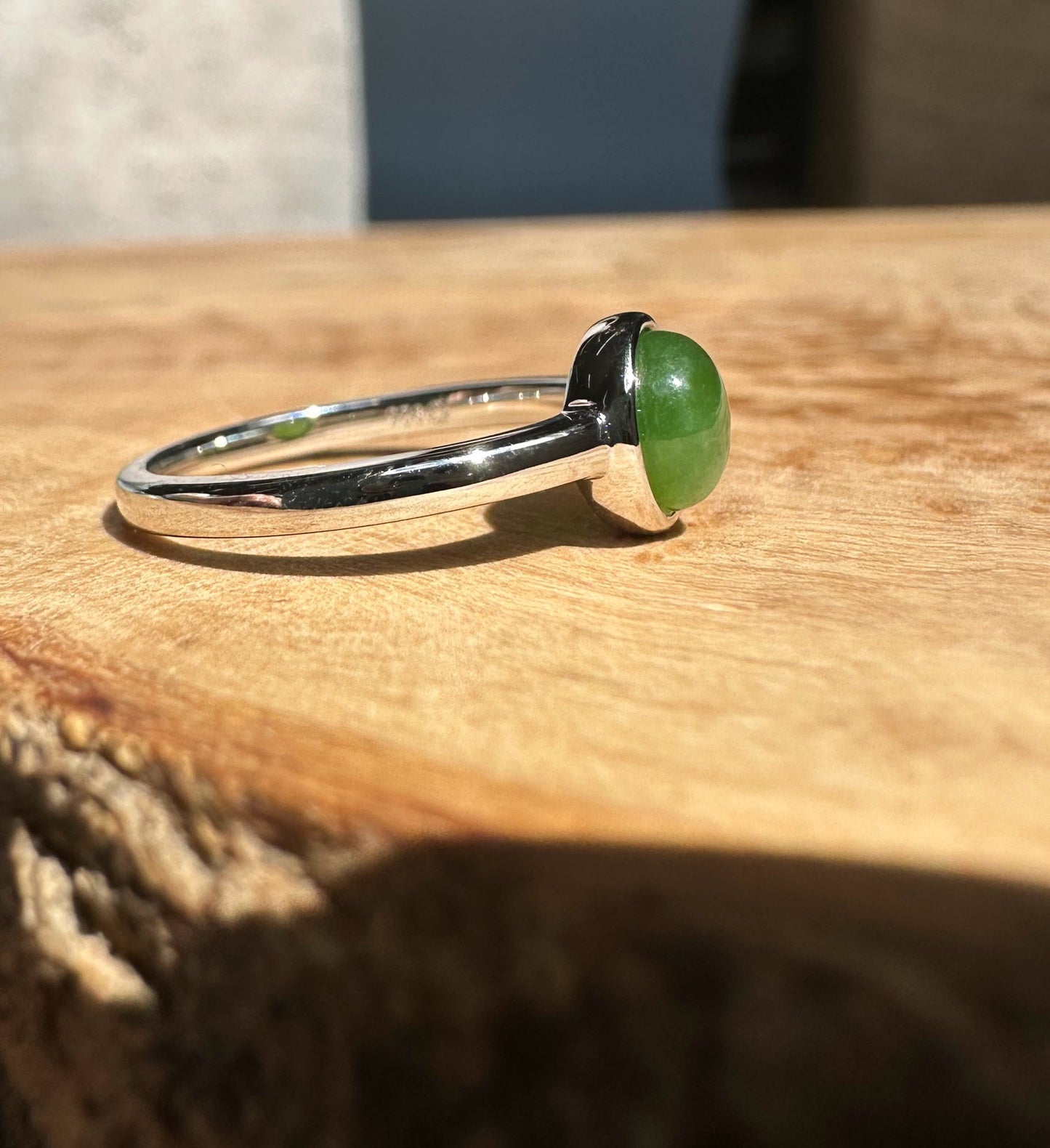 Canadian Jade Silver Ring - 2417