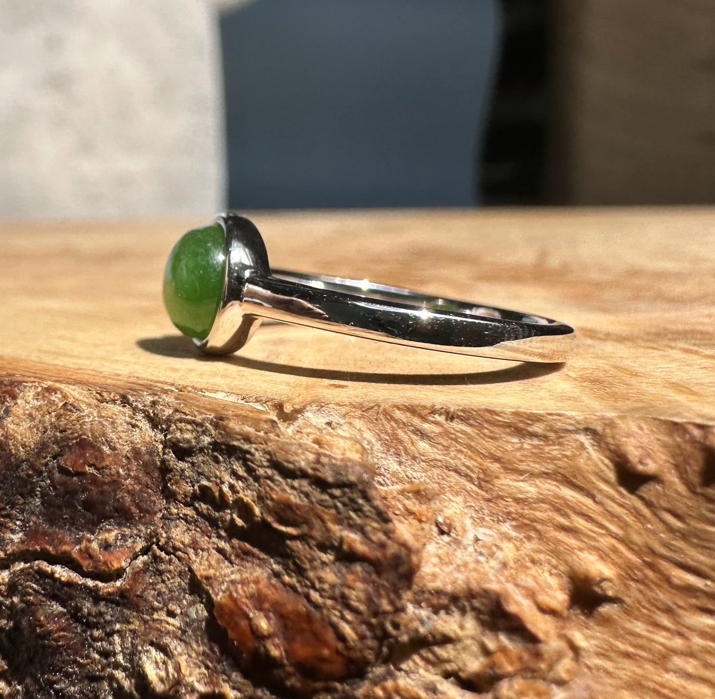 Canadian Jade Silver Ring - 2417