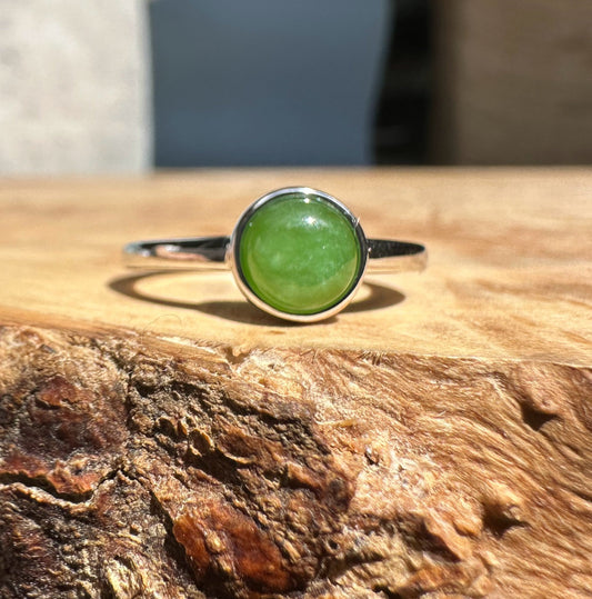 Canadian Jade Silver Ring - 2417