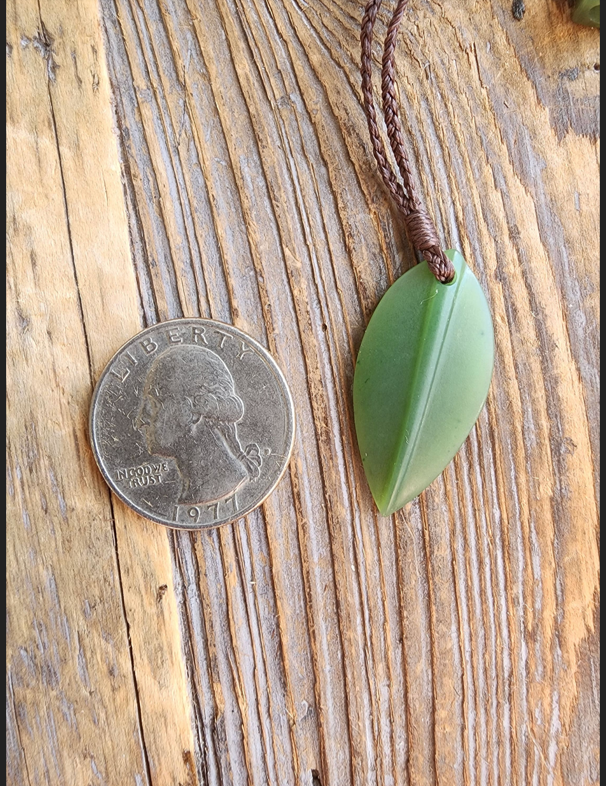 Jade Leaf, Pendant 30mm
