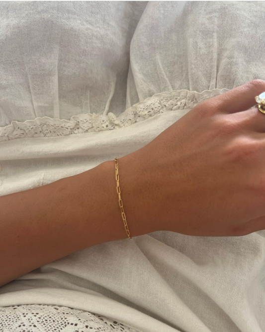 Dainty Paperclip Chain Bracelet