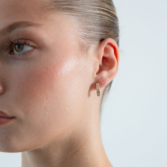 The Deco Hoops - Gold Petite