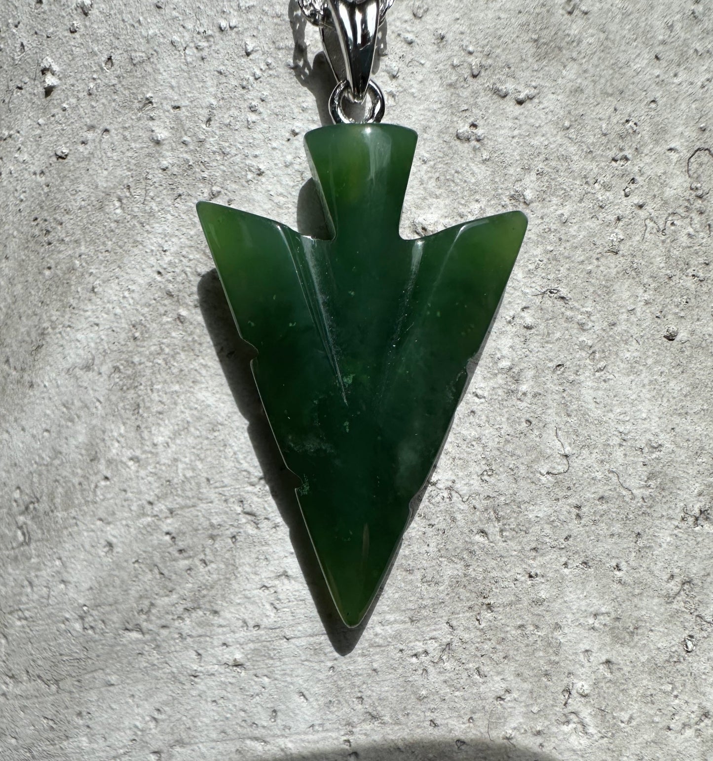 Canadian Jade Arrow Pendant, 31mm