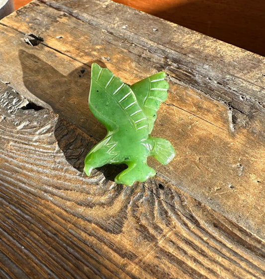 Canadian Jade Eagle Brooch - 40mm