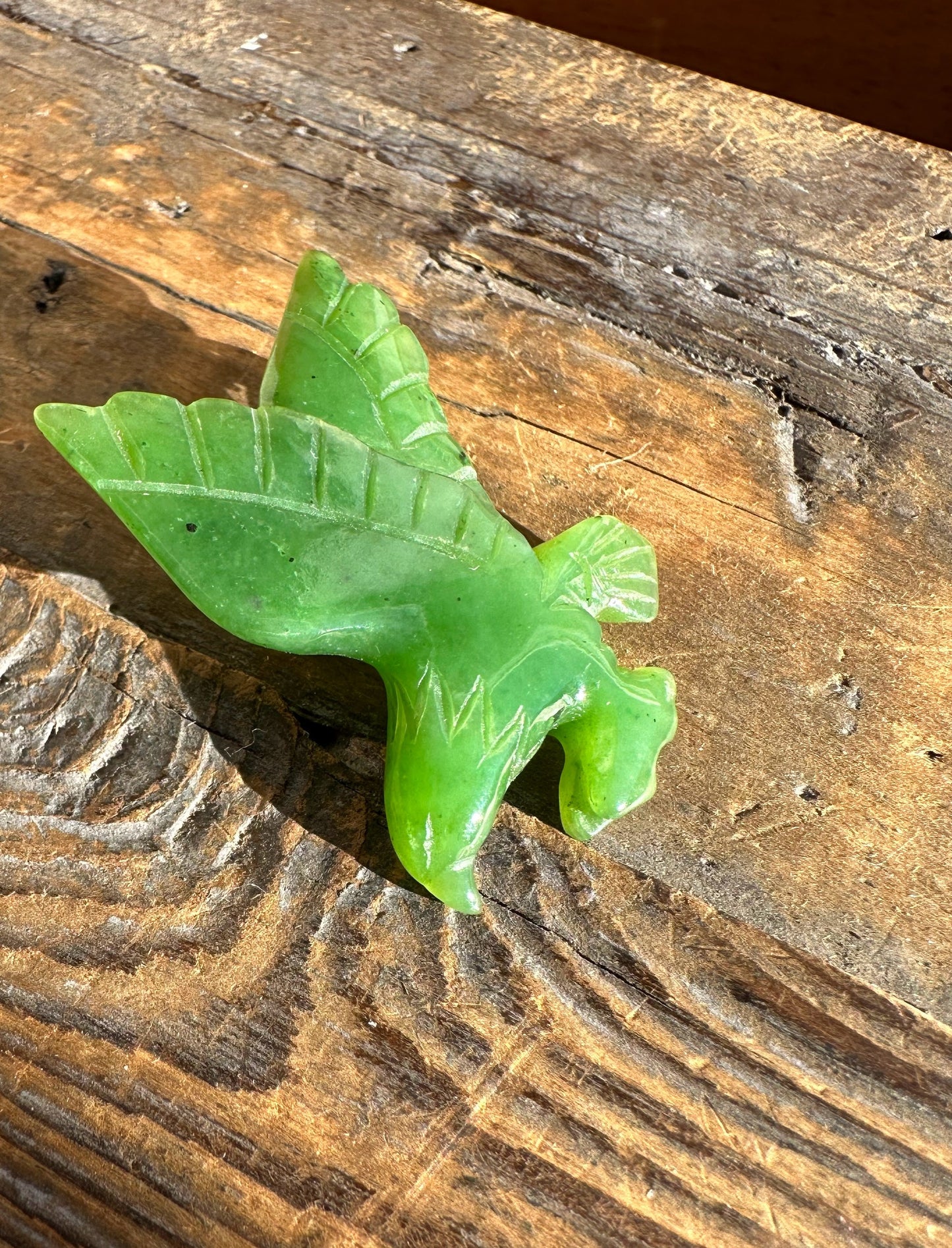 Canadian Jade Eagle Brooch - 40mm