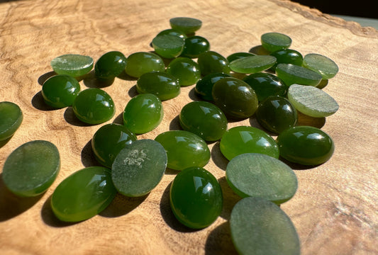 Canadian Jade Oval Cabochon - 7x9mm