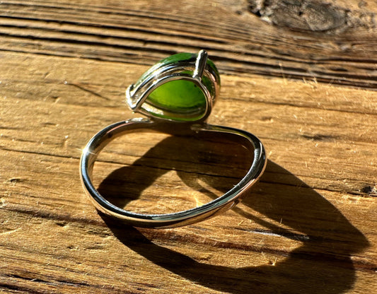 Canadian Jade and Silver Ring (sizes 5-10)