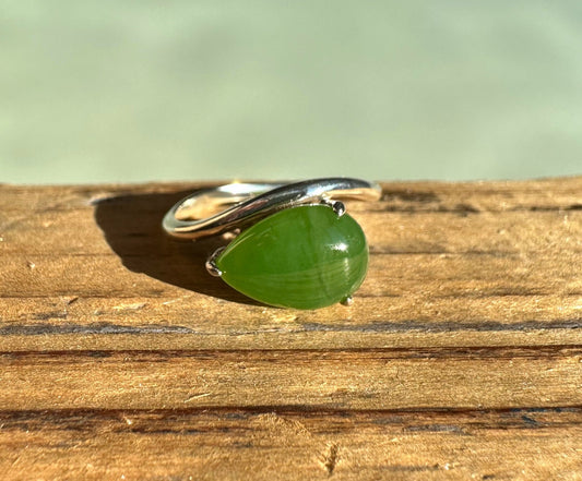 Canadian Jade and Silver Ring (sizes 5-10)