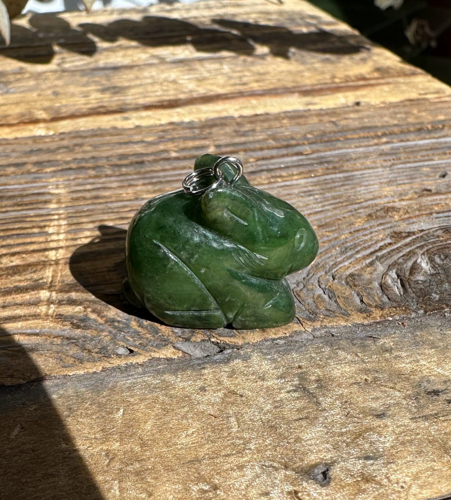 Bunny Pendant, Canadian Nephrite Jade 1"