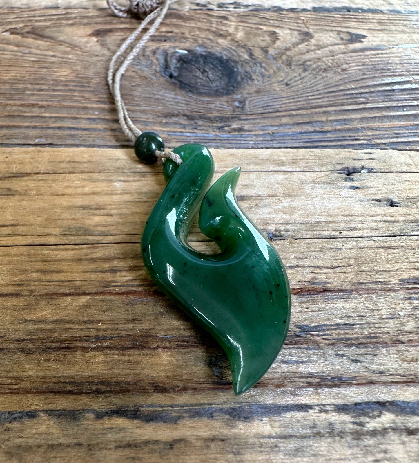 Jade Pendant, Fish Hook 2680