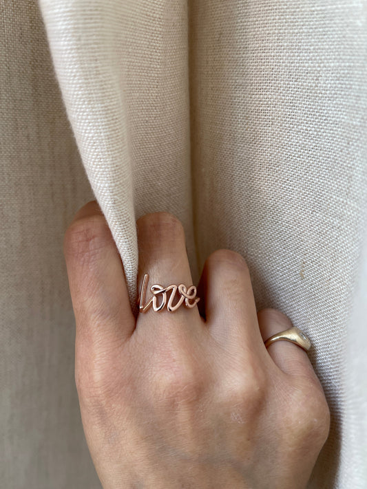 Spellout Love Ring