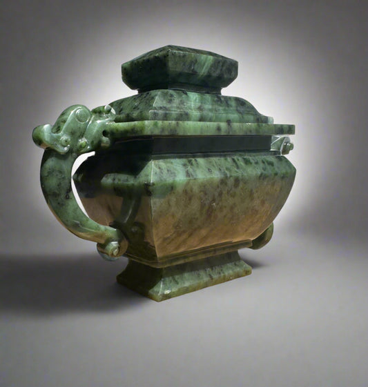 Canadian River Jade Teapot, 6.75"