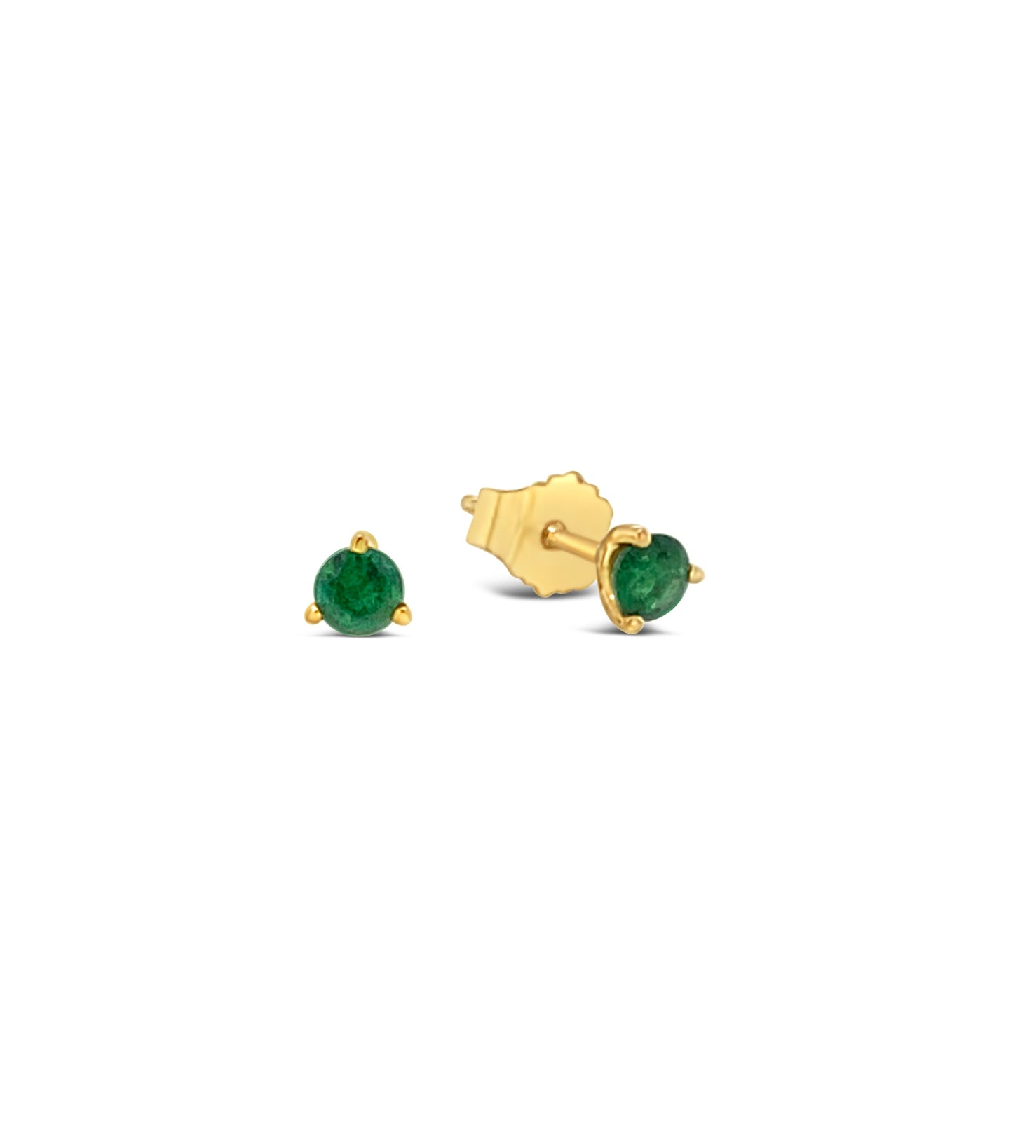 Emerald Martini Stud Earrings