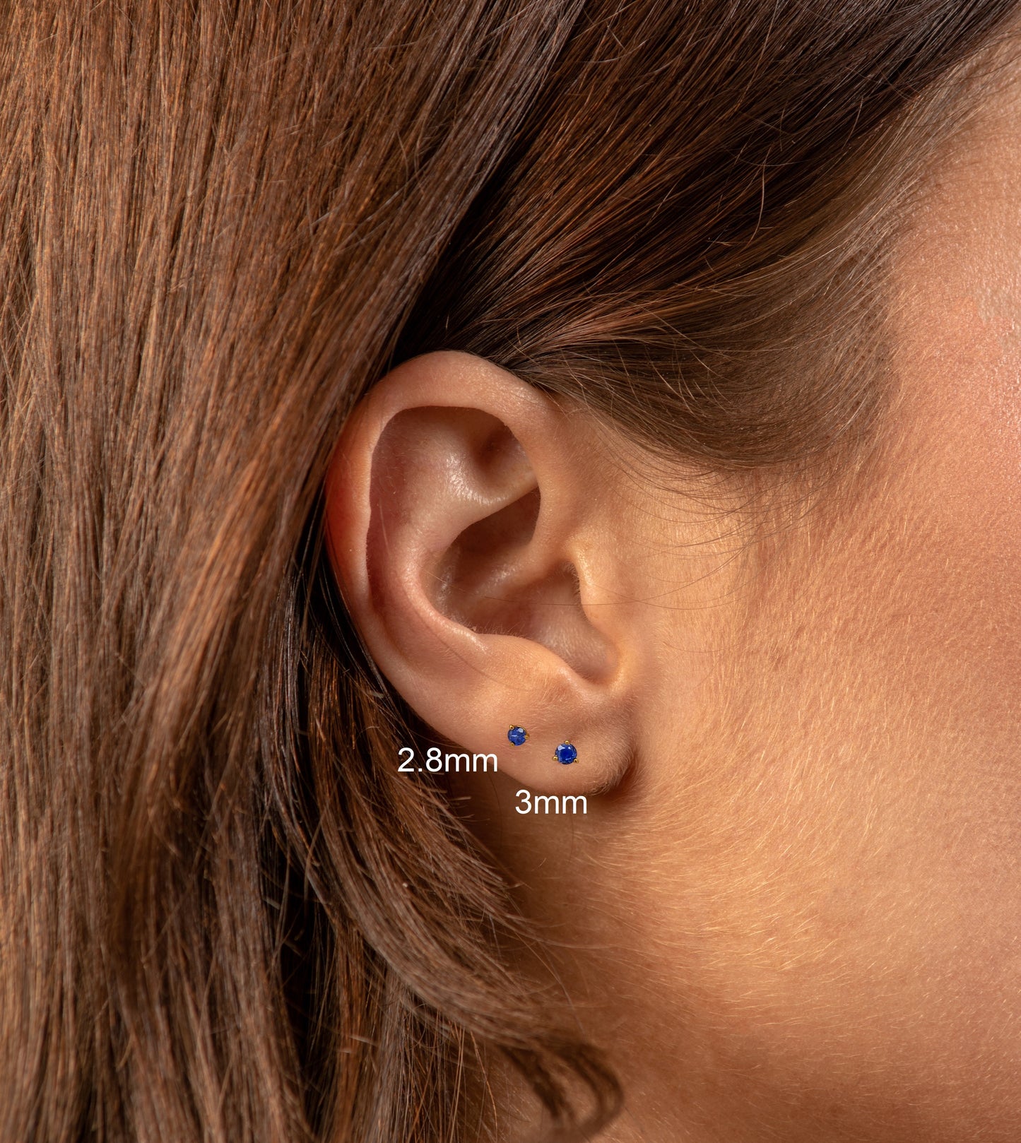 Sapphire Martini Stud Earrings