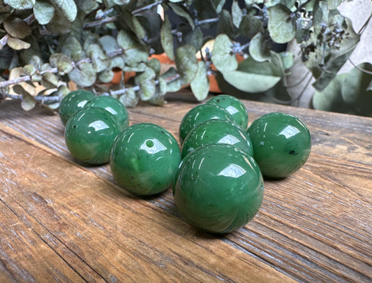 20mm Drilled Individual Jade Bead