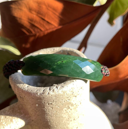 Faceted Jade Bracelet