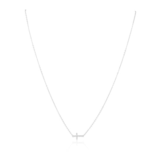 Janet Side Cross Necklace