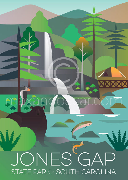 JONES GAP STATE PARK PRINT