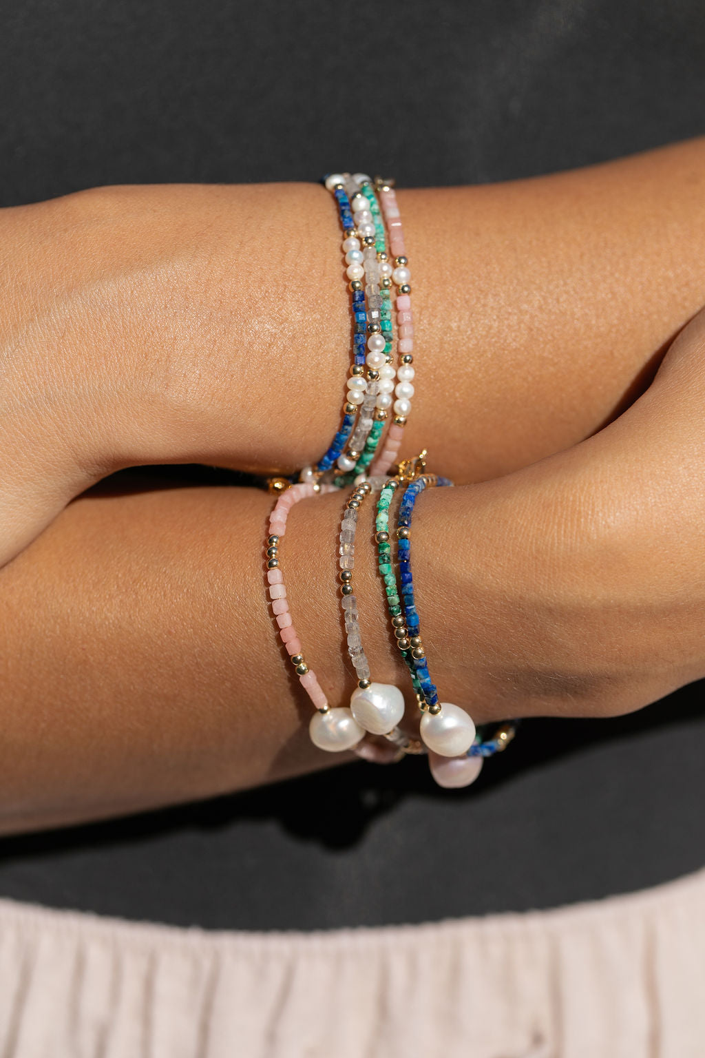 Gemstone and Pearl Bracelet - Ke'ala