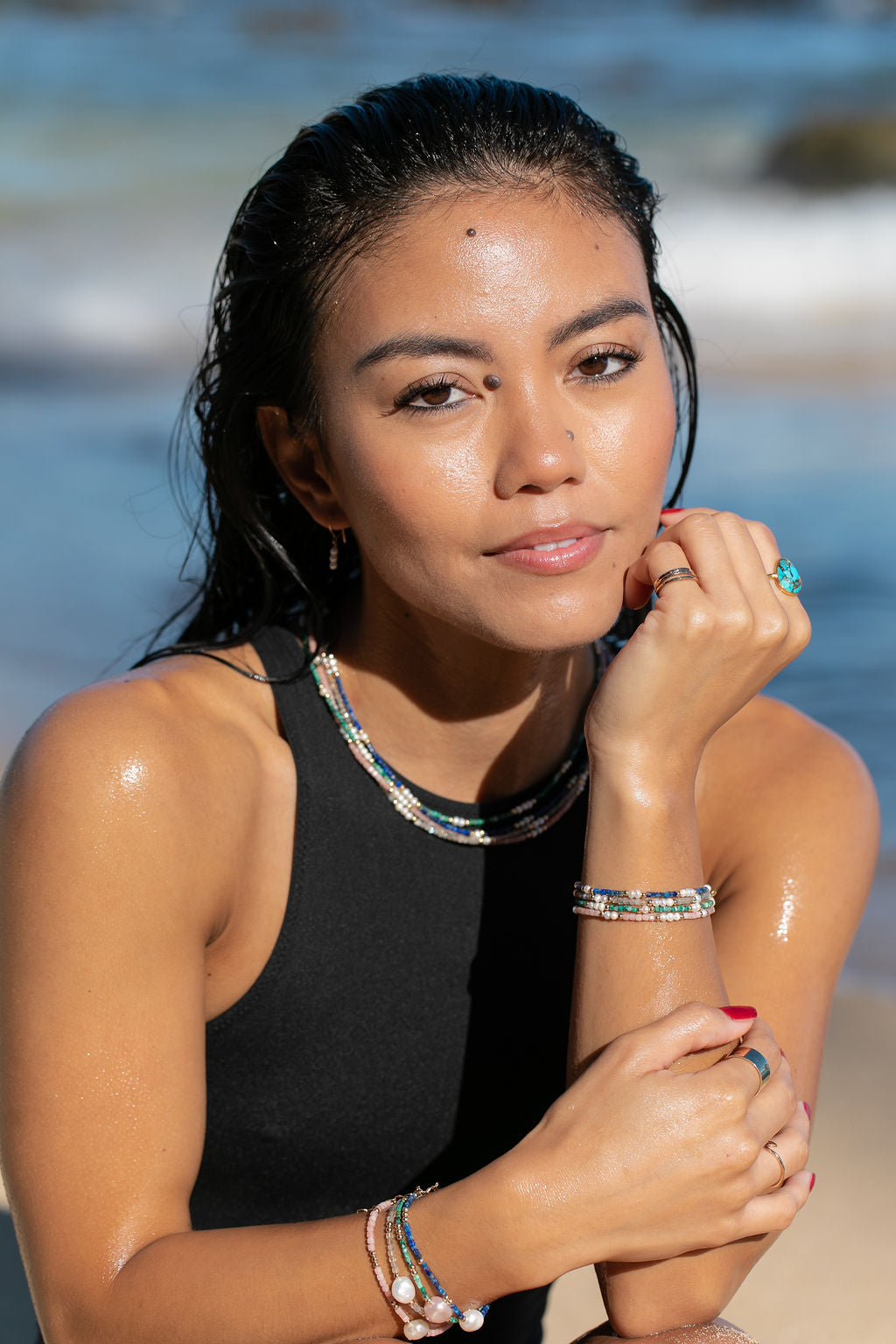 Gemstone and Pearl Bracelet - Ke'ala