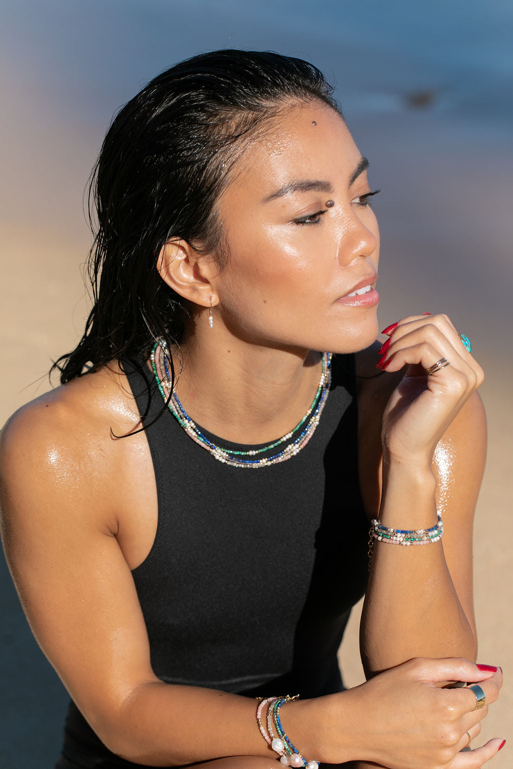 Gemstone and Pearl Bracelet - Ke'ala