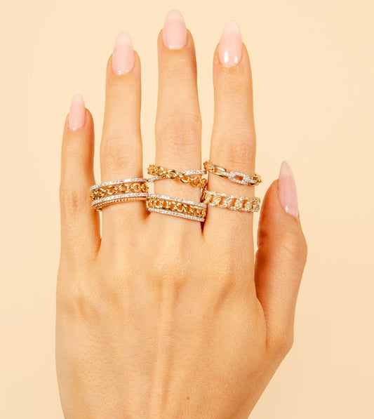 Diamond Link X Ring