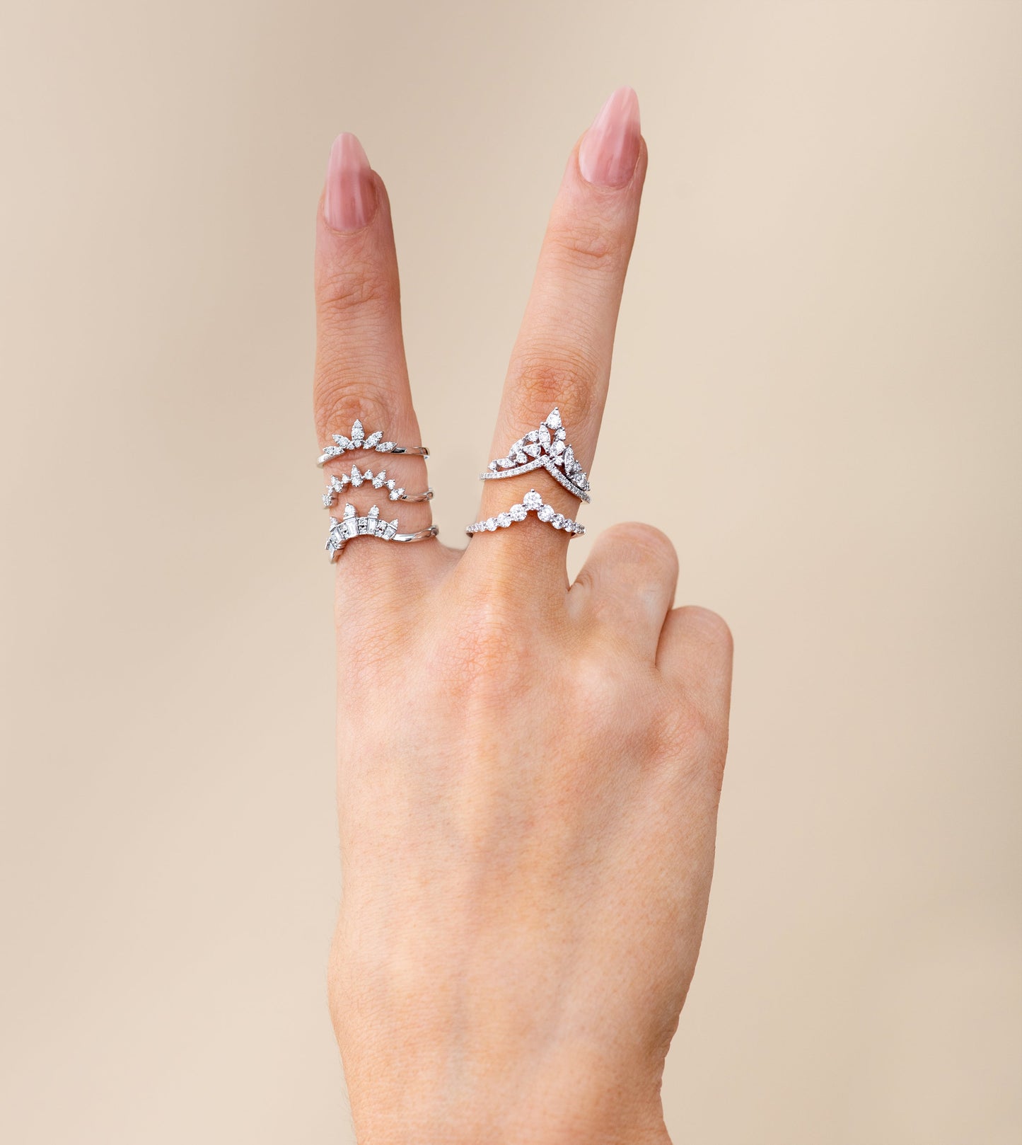 Diamond Signature Chevron Ring