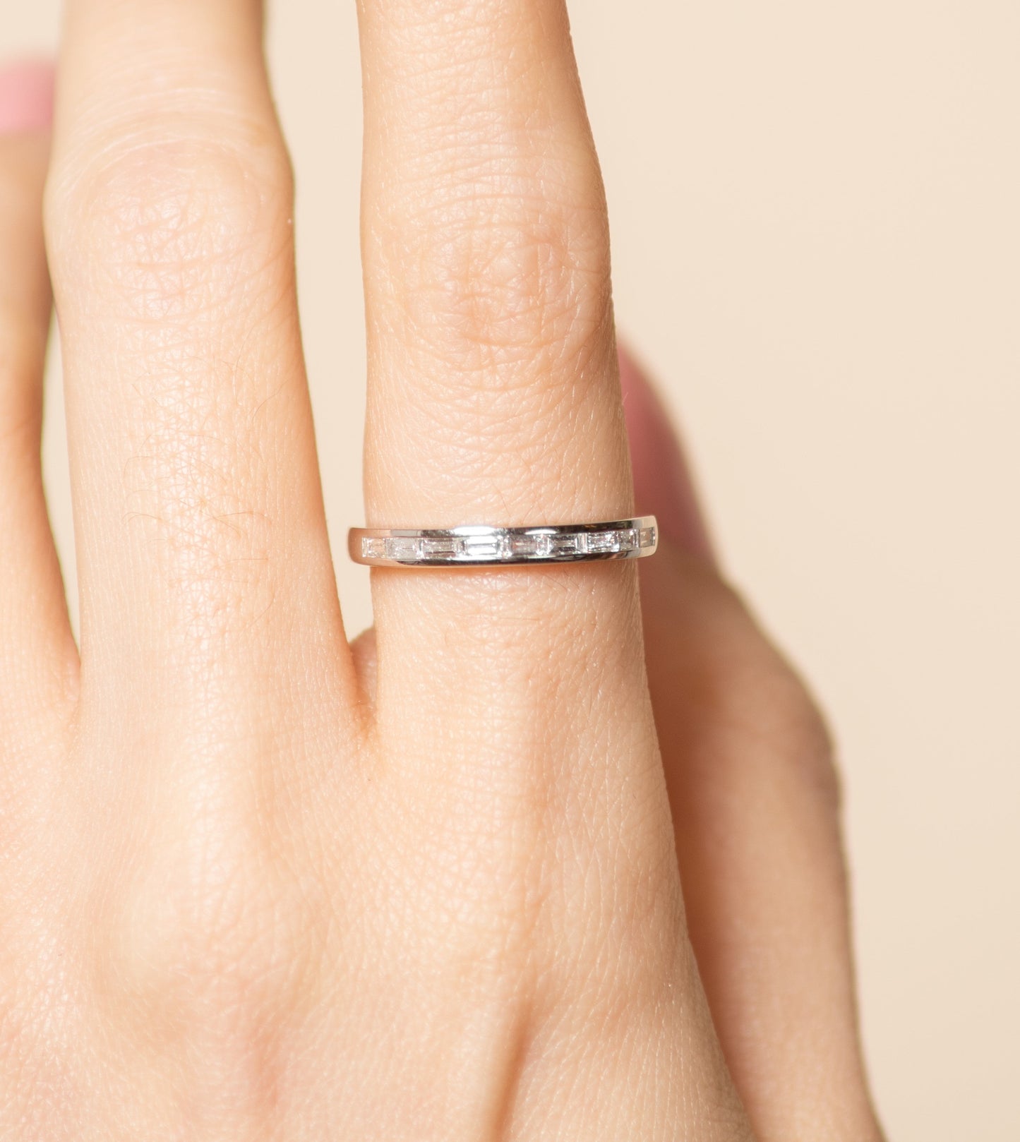 Diamond Baguette Channel Set Band