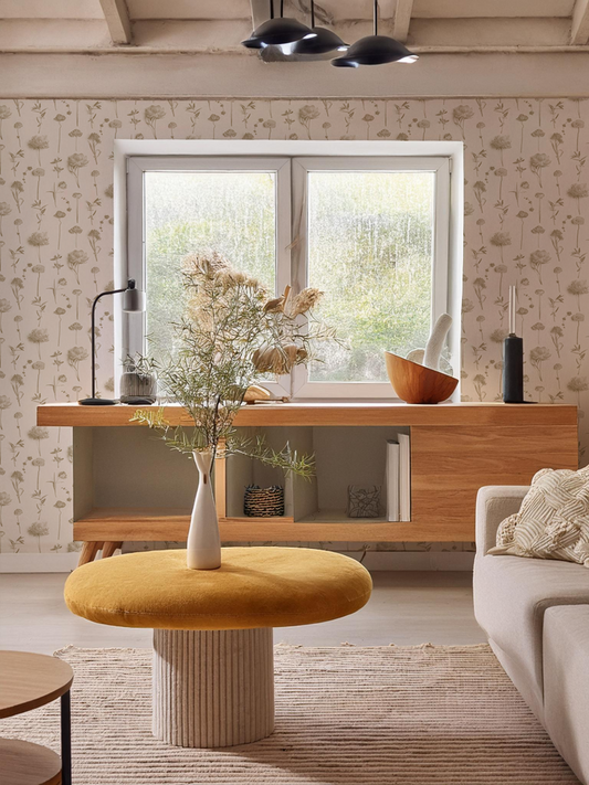 Fresh to Death Wallpaper, small pattern, neutrals