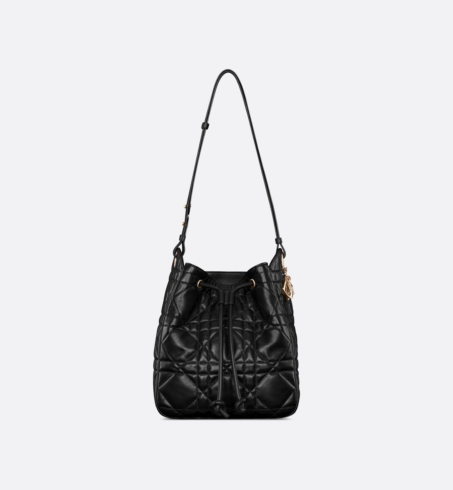 Medium D-Motion Bag Black Macrocannage Lambskin