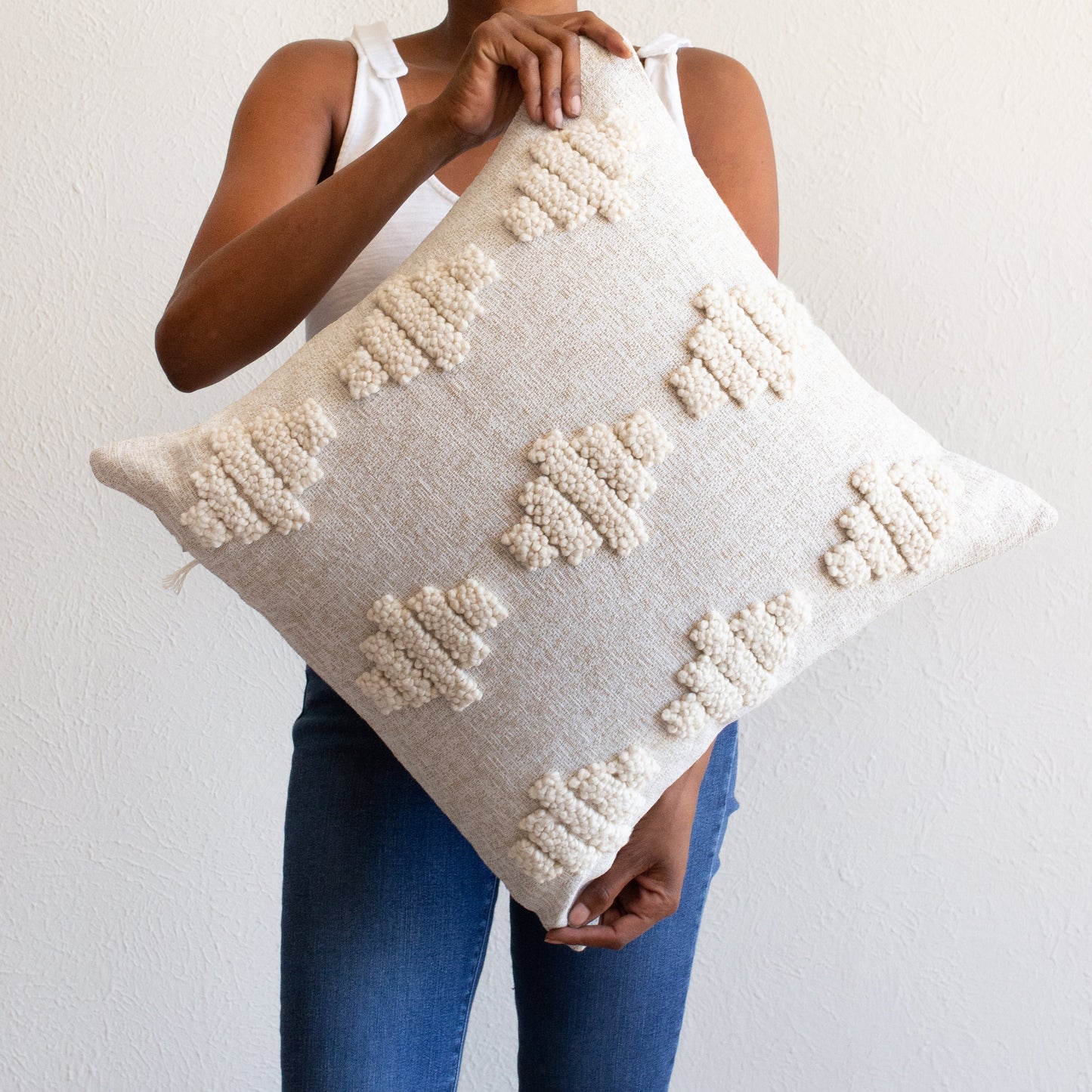 Isuvinu Cotton Square Throw Pillow