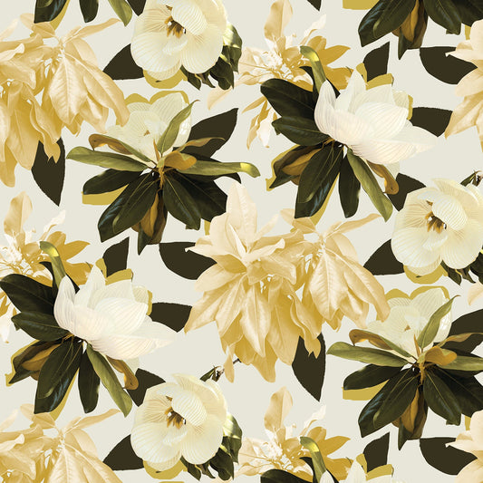 Magnolia Wallpaper, mustard