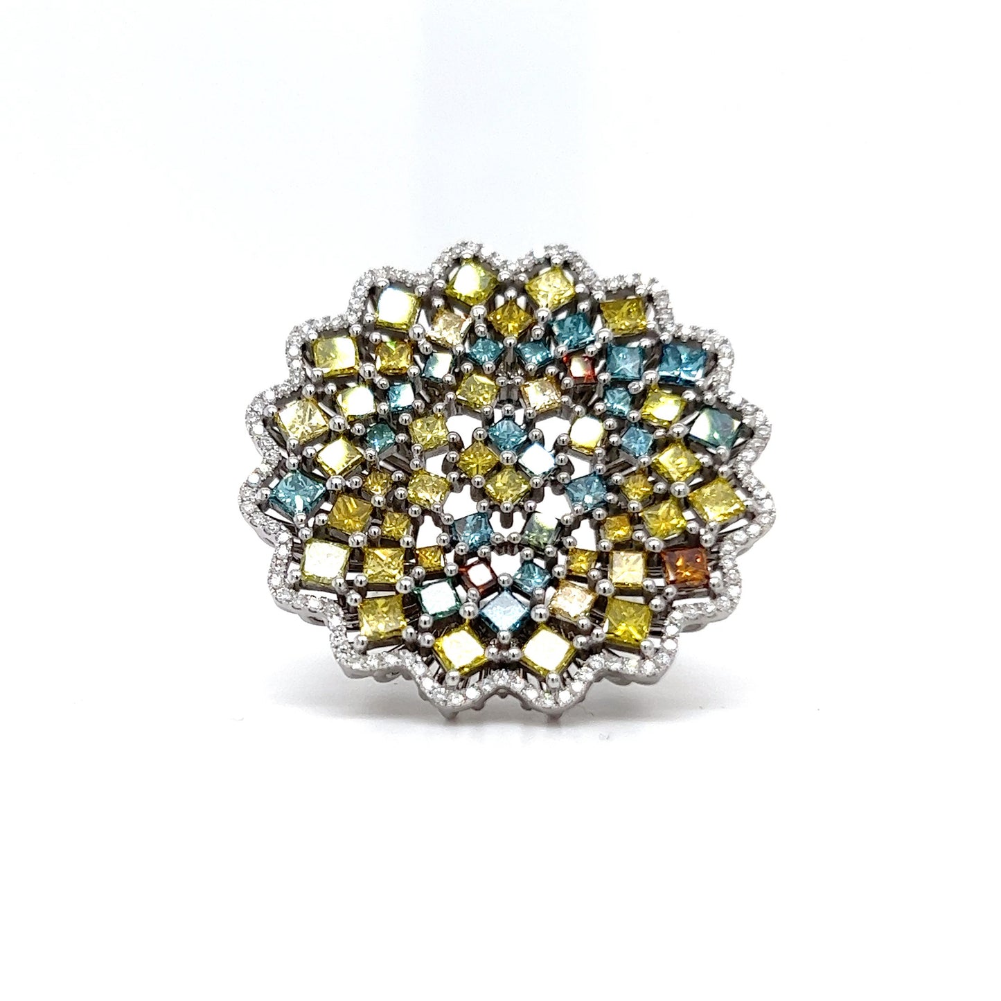 Multi Color Diamond Cocktail Ring