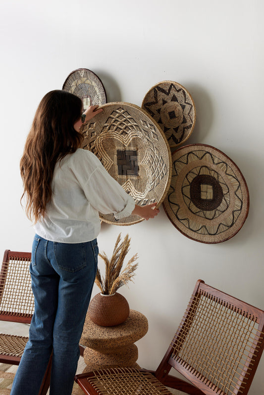 Statement Zambian Plateau African Wall Decor Basket