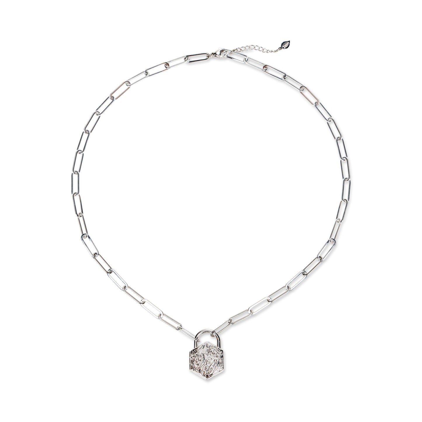 Don't Give Up Locket Necklace Bundle - White Gold
