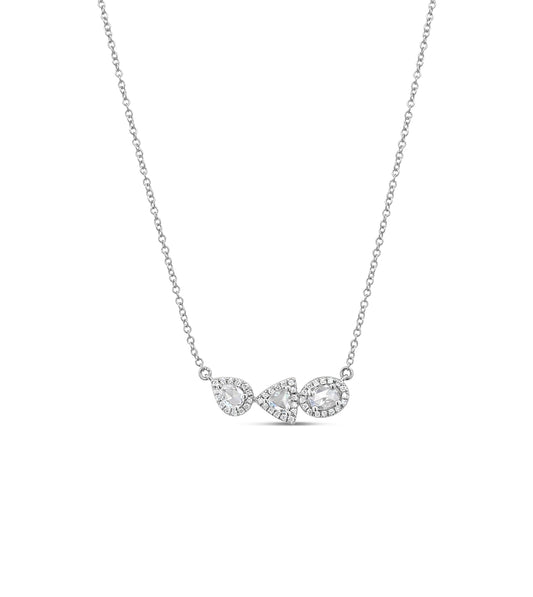 Diamond Rose Cut Mixed Necklace