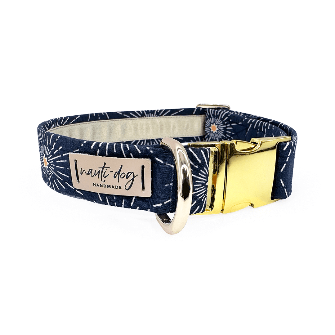 Northstar Celestial Constellation Navy Buckle & Martingale Dog Collar