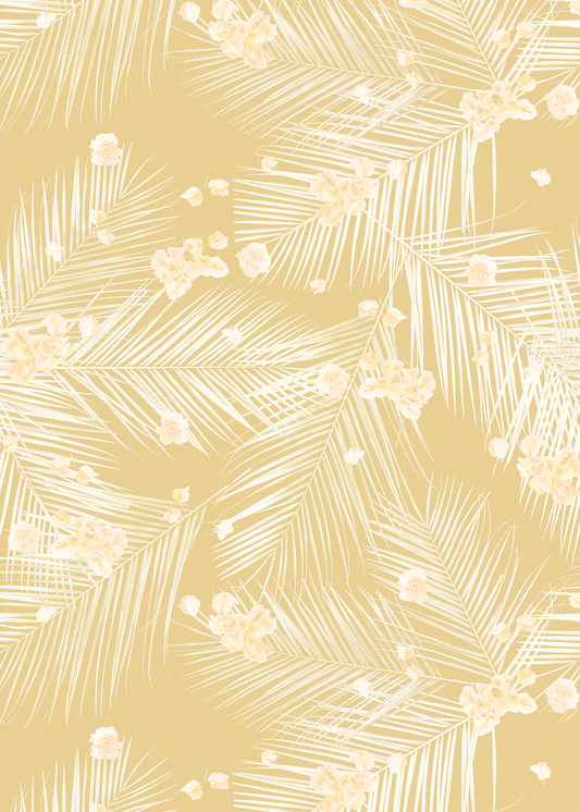 Palm Petal Wallpaper, lemon
