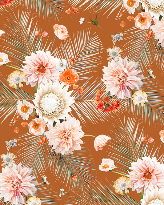 Palm Springs Wallpaper, rust