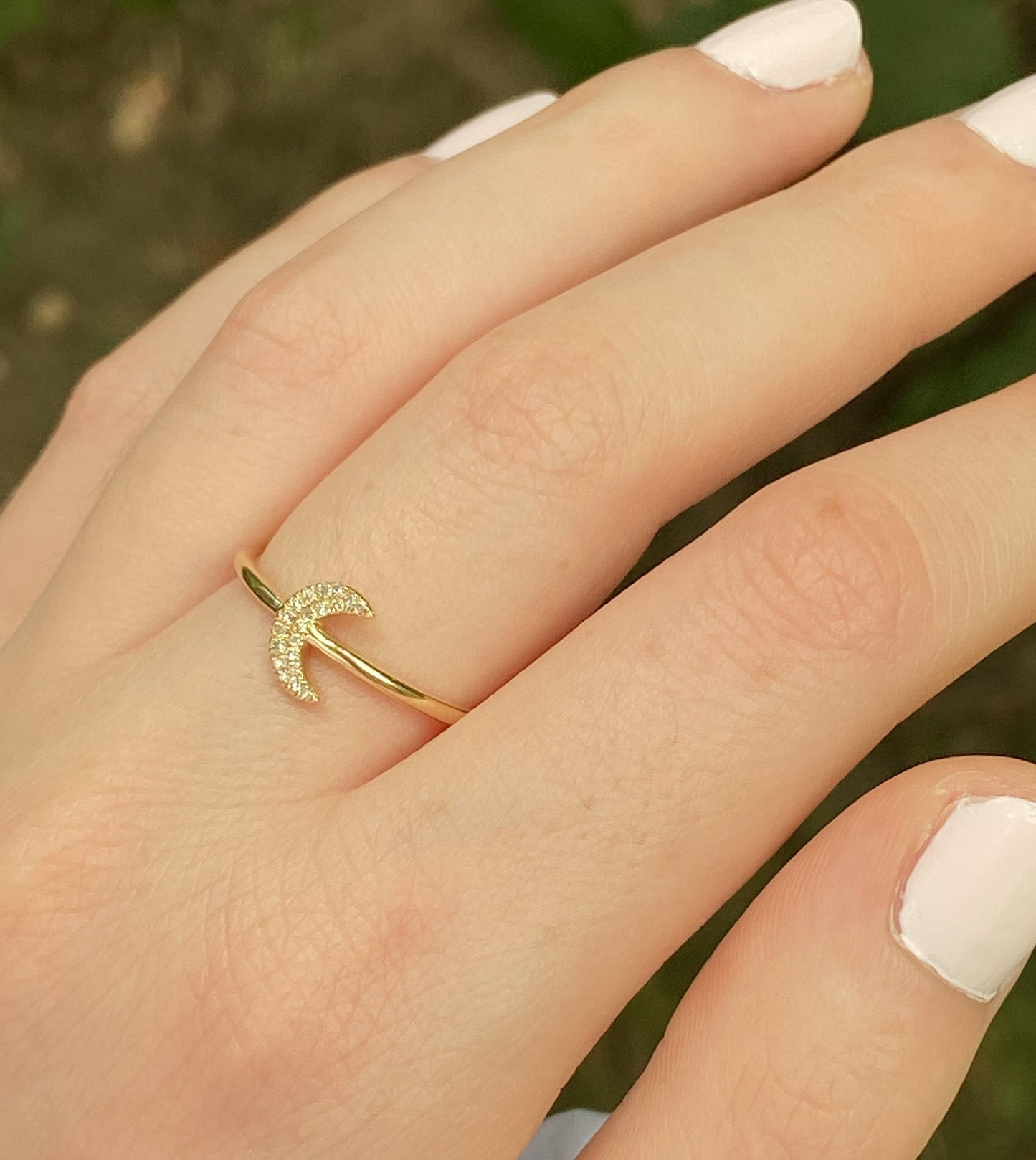 Diamond Moon Ring