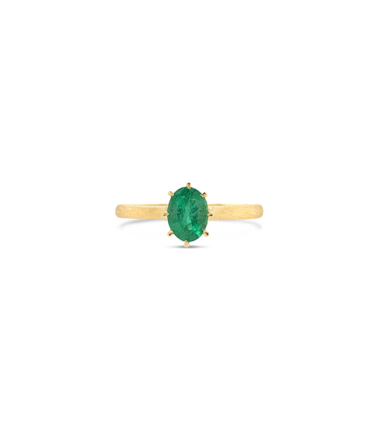 Emerald Solitaire Ring