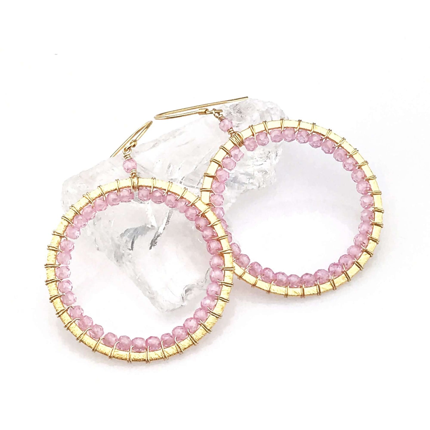 Blue Chalcedony Halo Earrings