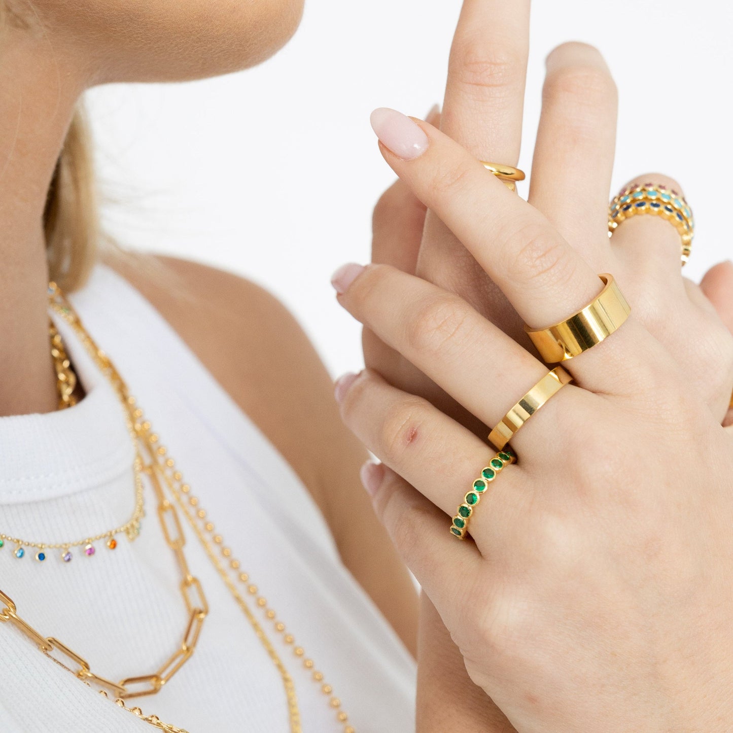 Celeste Eternity Ring - Emerald