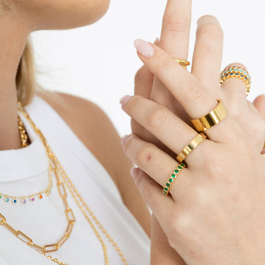 Celeste Eternity Ring - Emerald